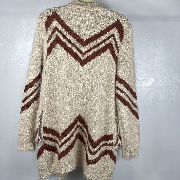 Alya eyelash long sleeve open front cardigan sweater size M - Picture 5 of 10